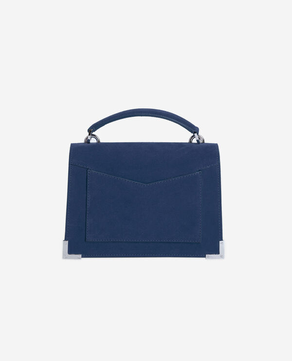 small emily bag in blue suede leather