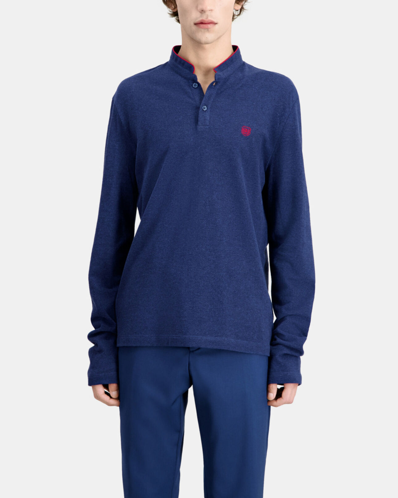 The Kooples HOMME NAVY polo bleu marine en coton