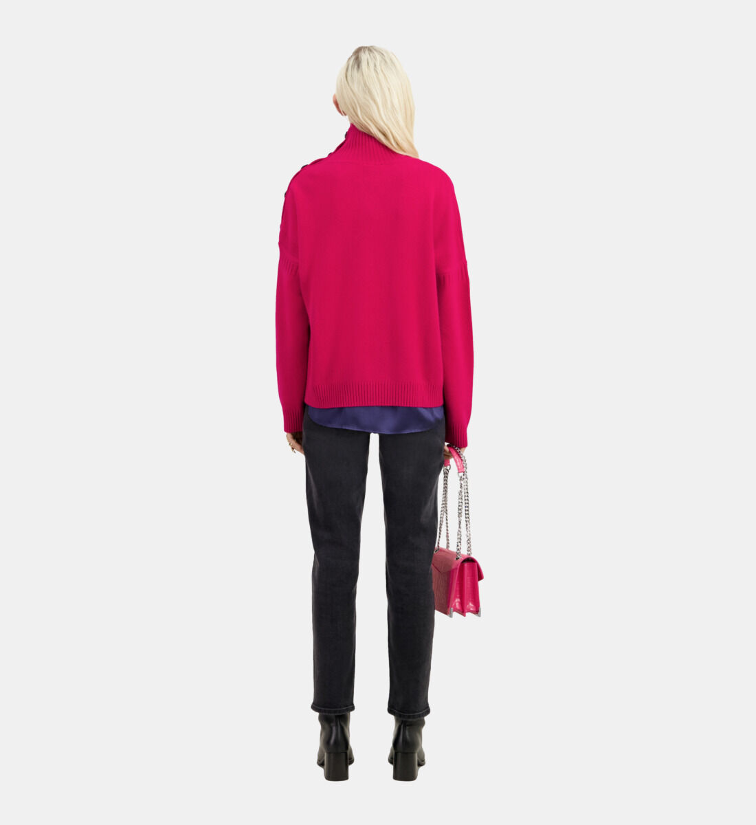 Fuchsia deals cashmere sweater