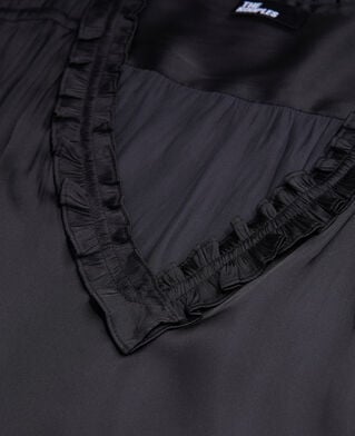 The Kooples WOMEN BLACK black top with shirring