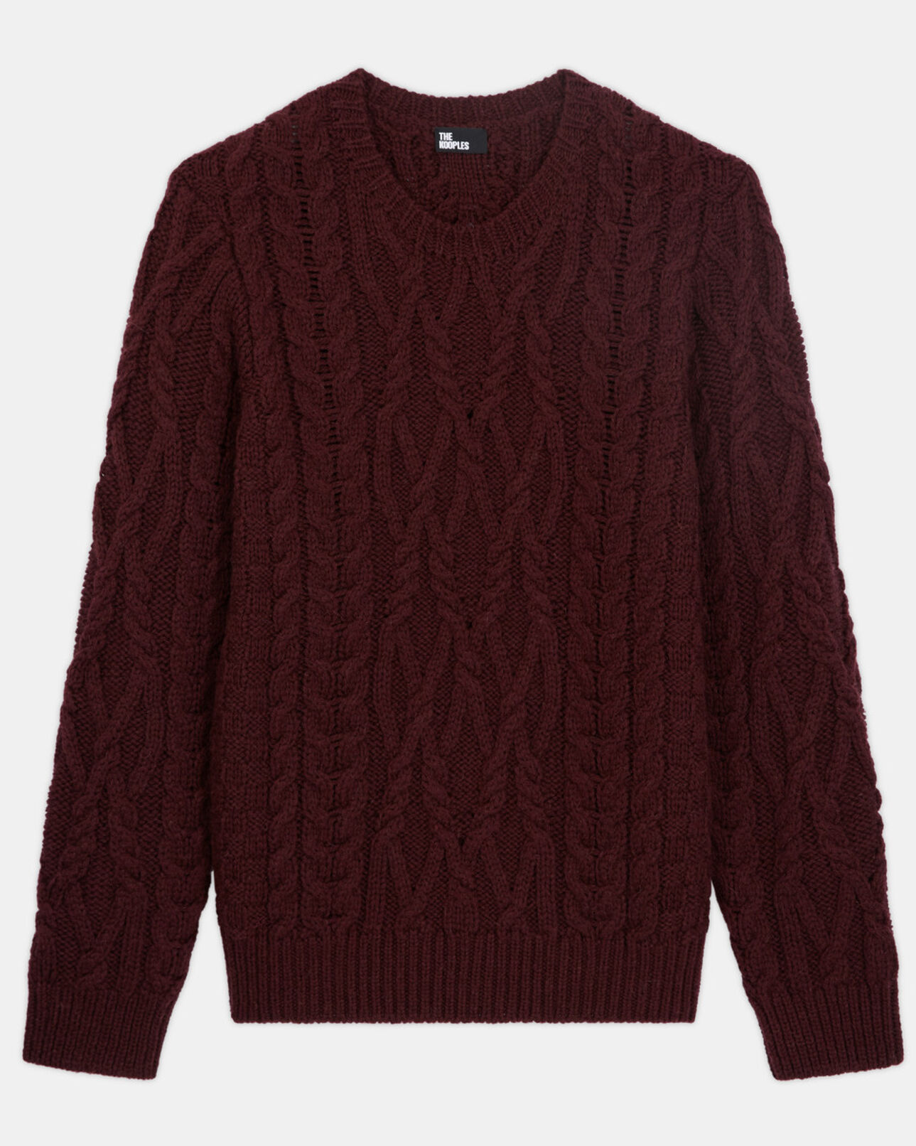 The Kooples HOMME BURGUNDY pull en laine rouge