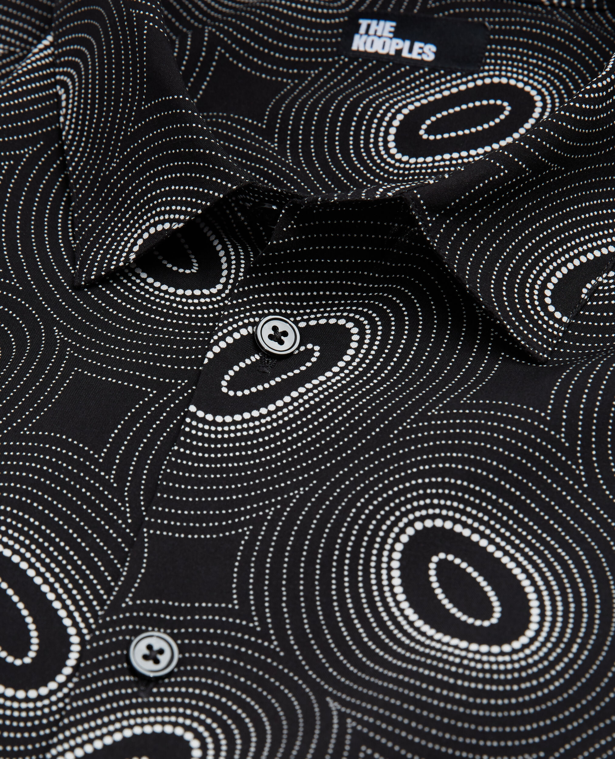Chemise col classique imprimée, BLACK WHITE, hi-res image number null