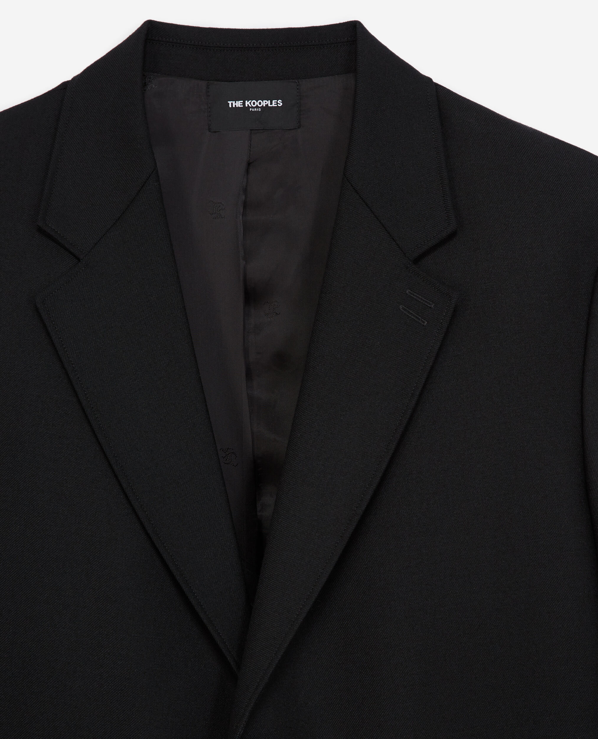 Black jacket with covered buttons, BLACK, hi-res image number null
