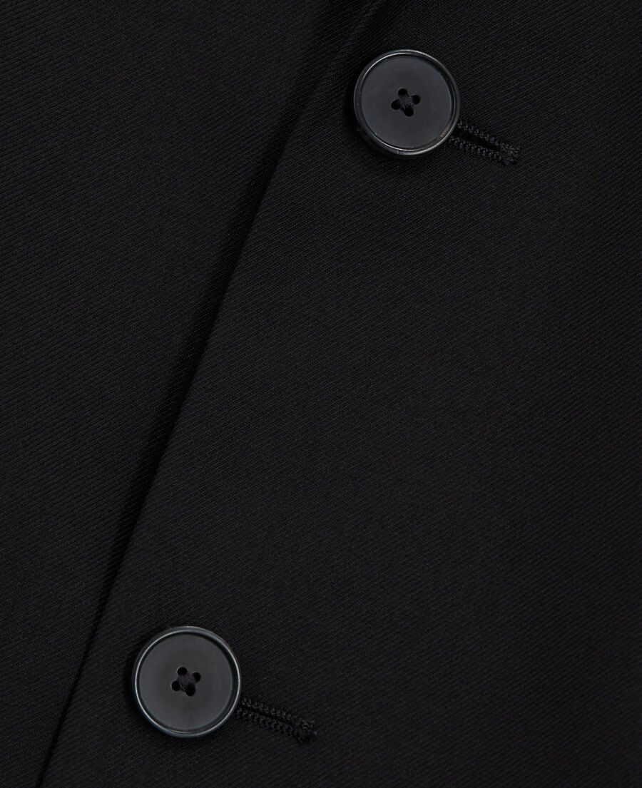 The Kooples MEN BLACK black wool suit jacket tailored fit
