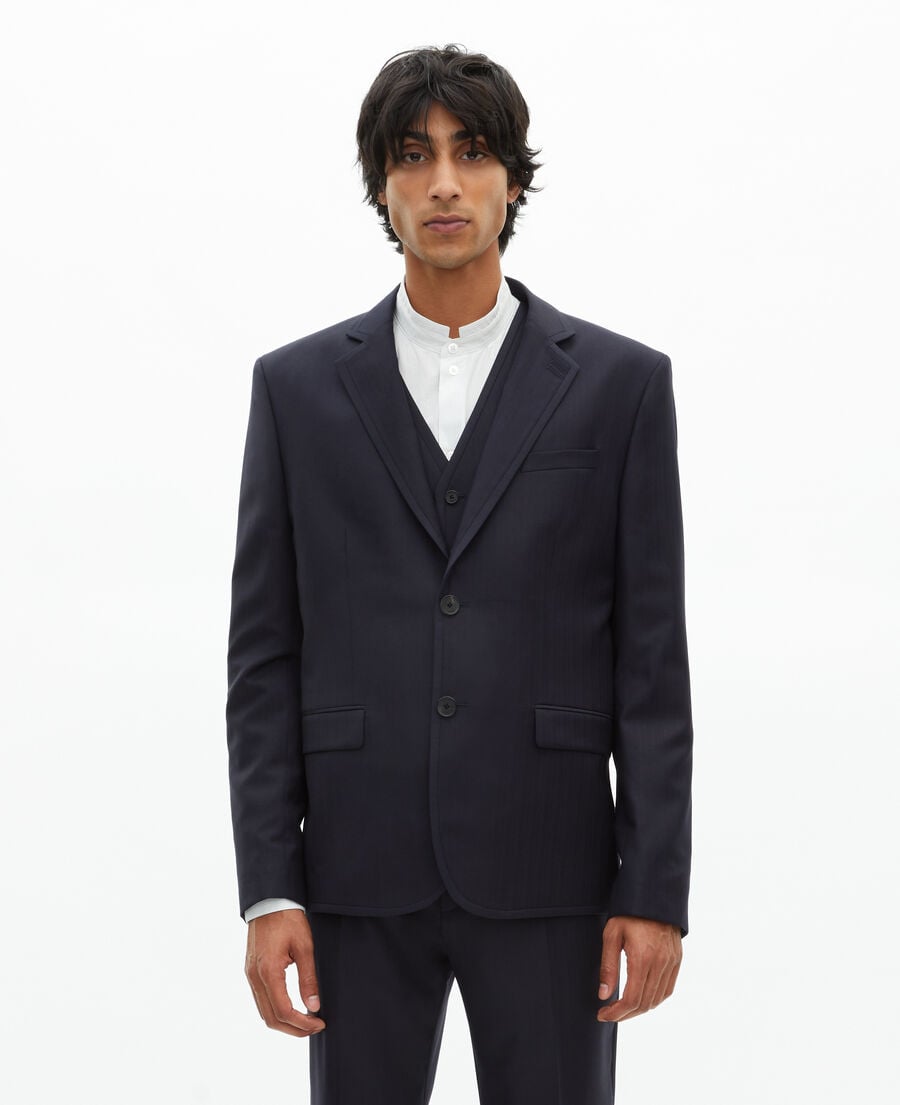 The Kooples HERREN DARK NAVY marineblaue anzugjacke aus wolle