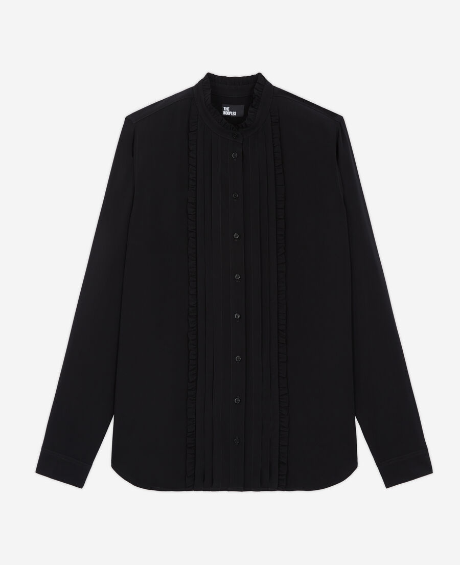 black flowing shirt