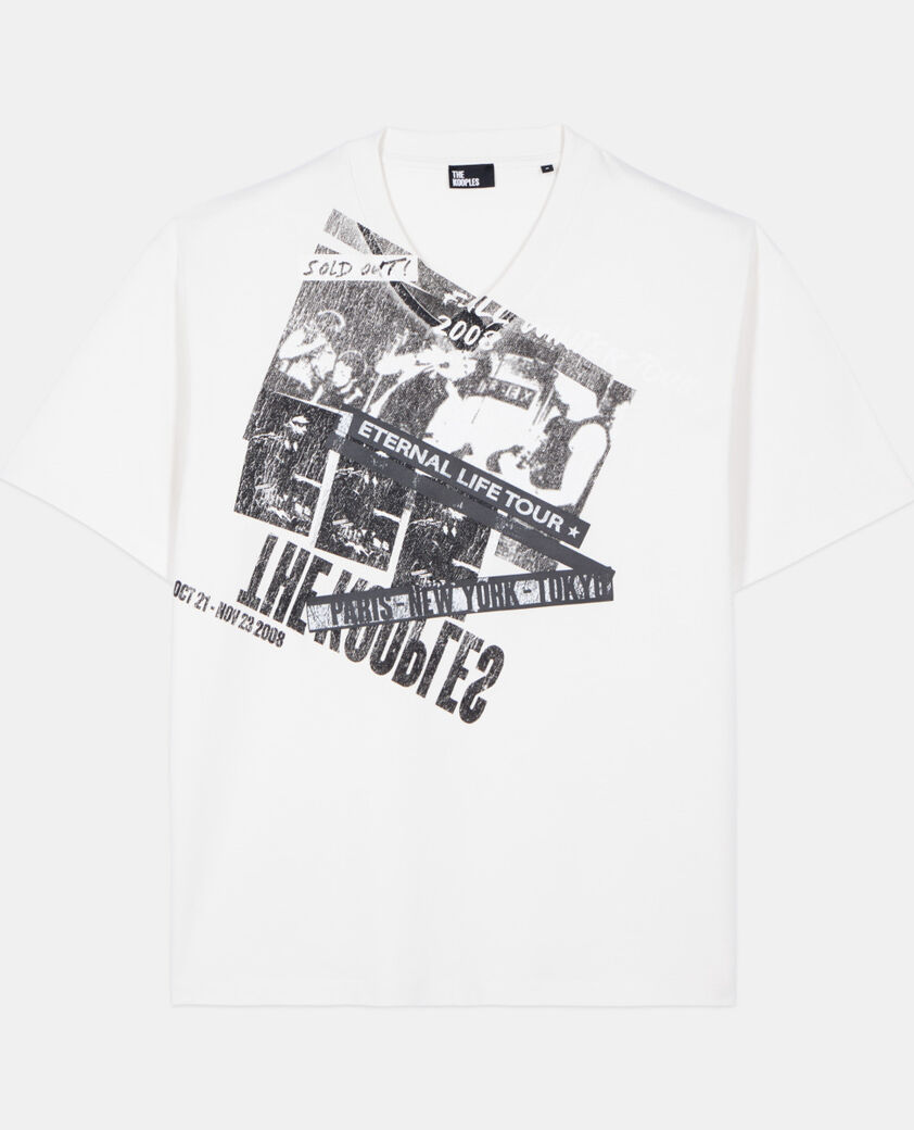 The Kooples HOMME ECRU t-shirt avec s&eacute;rigraphie &eacute;cru