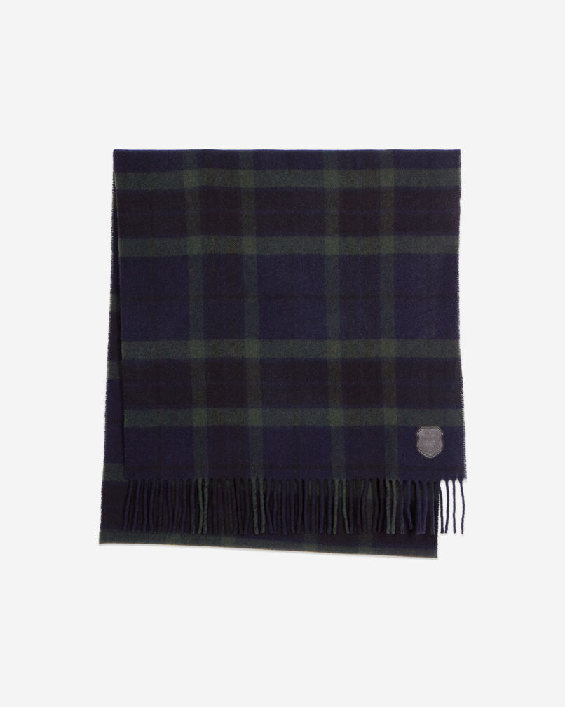 The Kooples MIXTE GREEN NAVY écharpe en laine à carreaux
