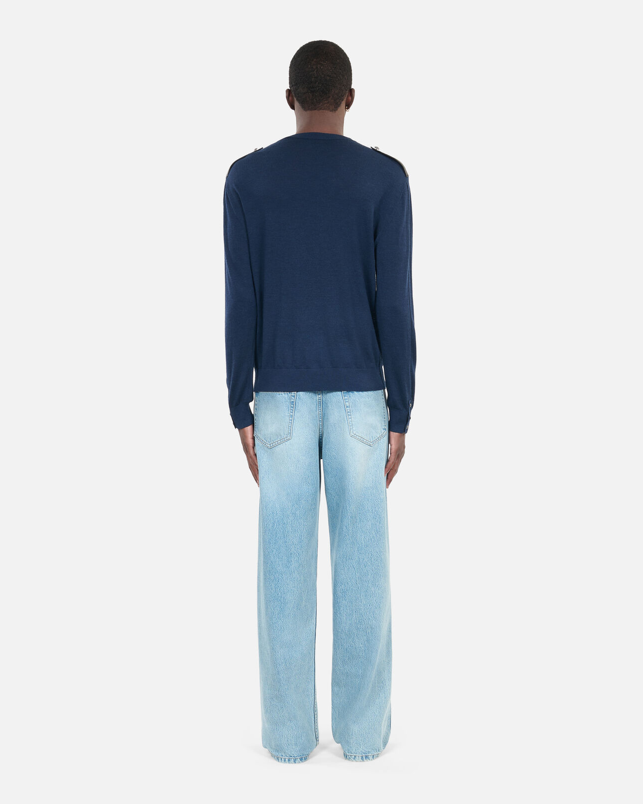 The Kooples MEN DARK BLUE blue merino wool sweater