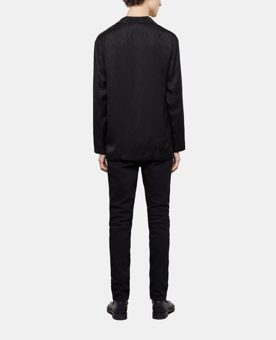 snakeskin print casual shirt