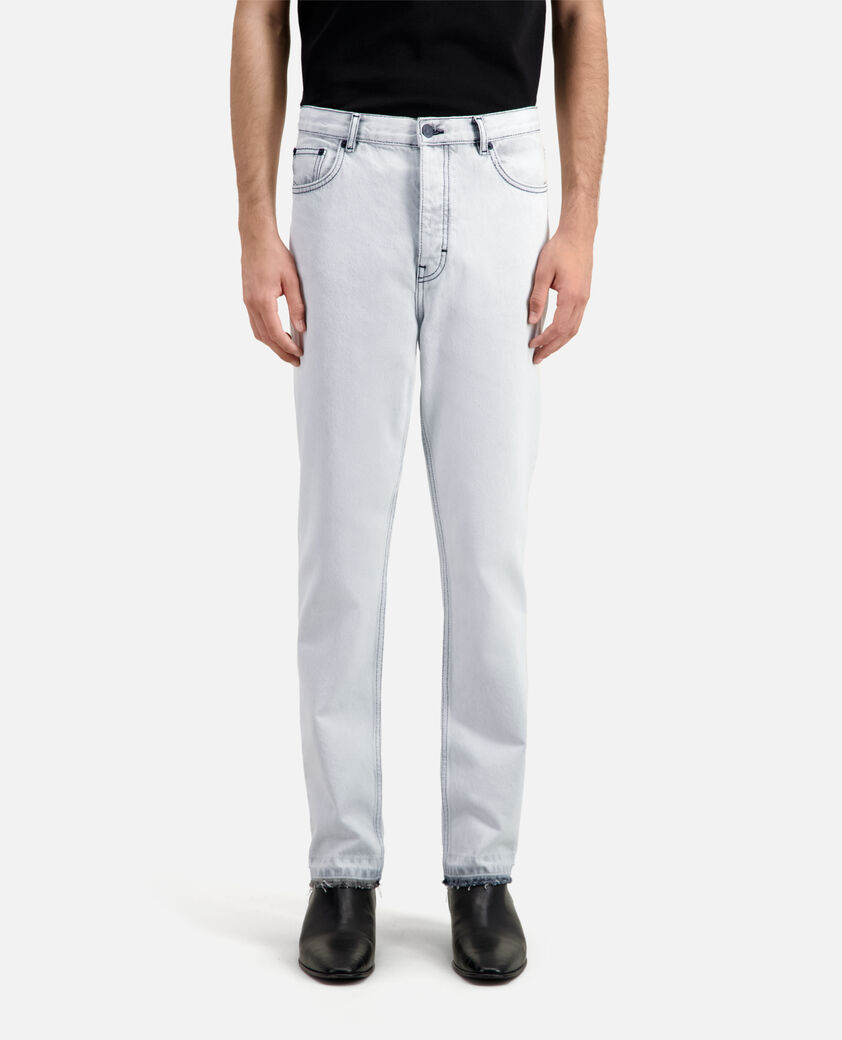 The Kooples HERREN WHITE BLEACH weiße verwaschene jeans mit geradem bein