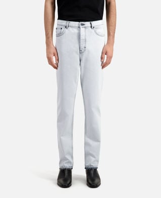 The Kooples HOMME WHITE BLEACH jean blanc décoloré droit