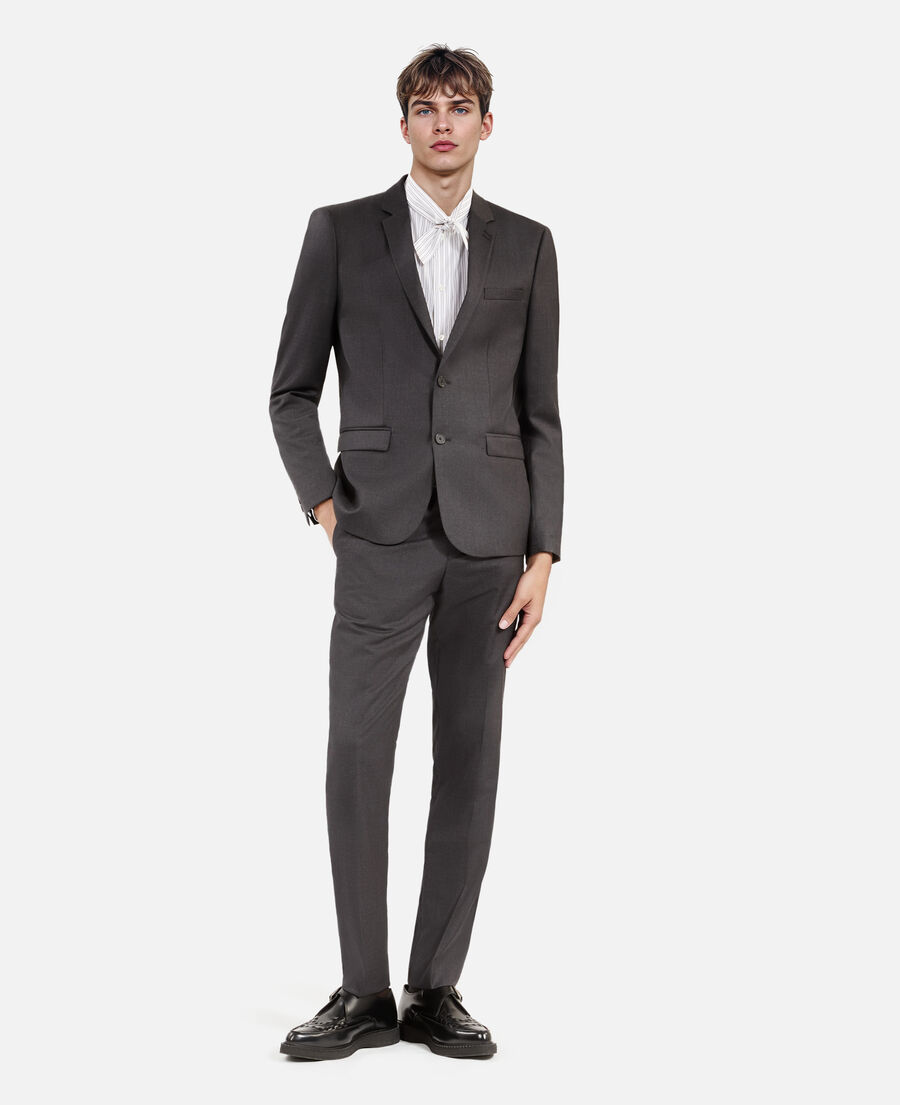 gray wool suit jacket