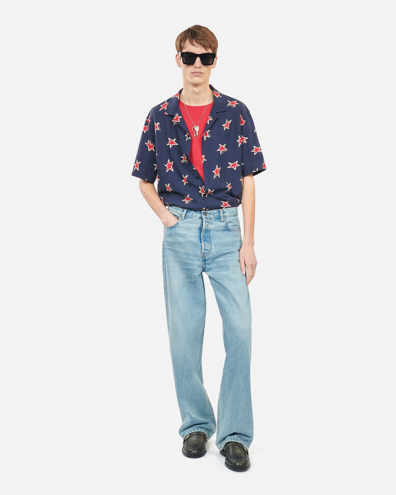 The Kooples HOMME BLUE/GREEN jean droit bleu