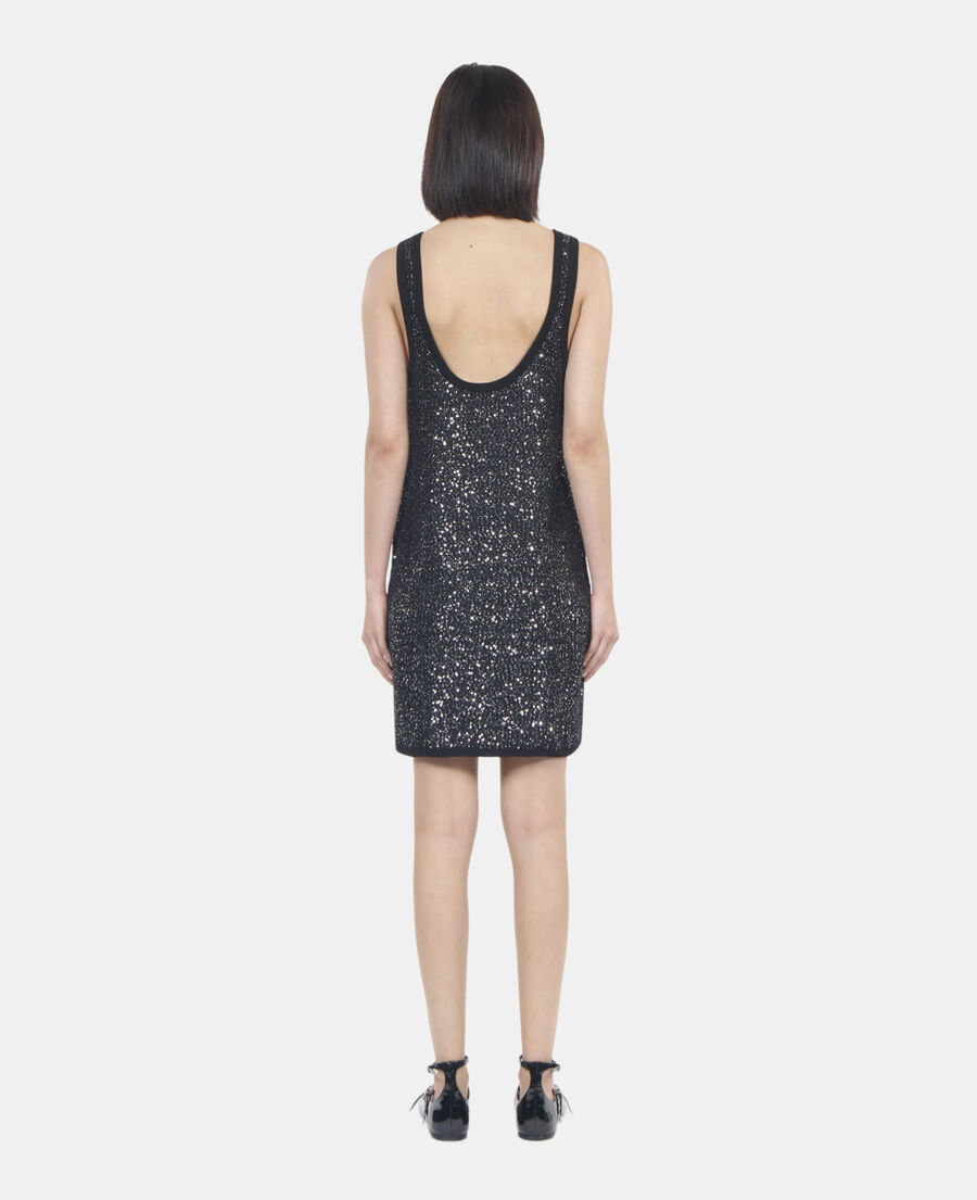 The Kooples F BLACK black sequin knit short dress