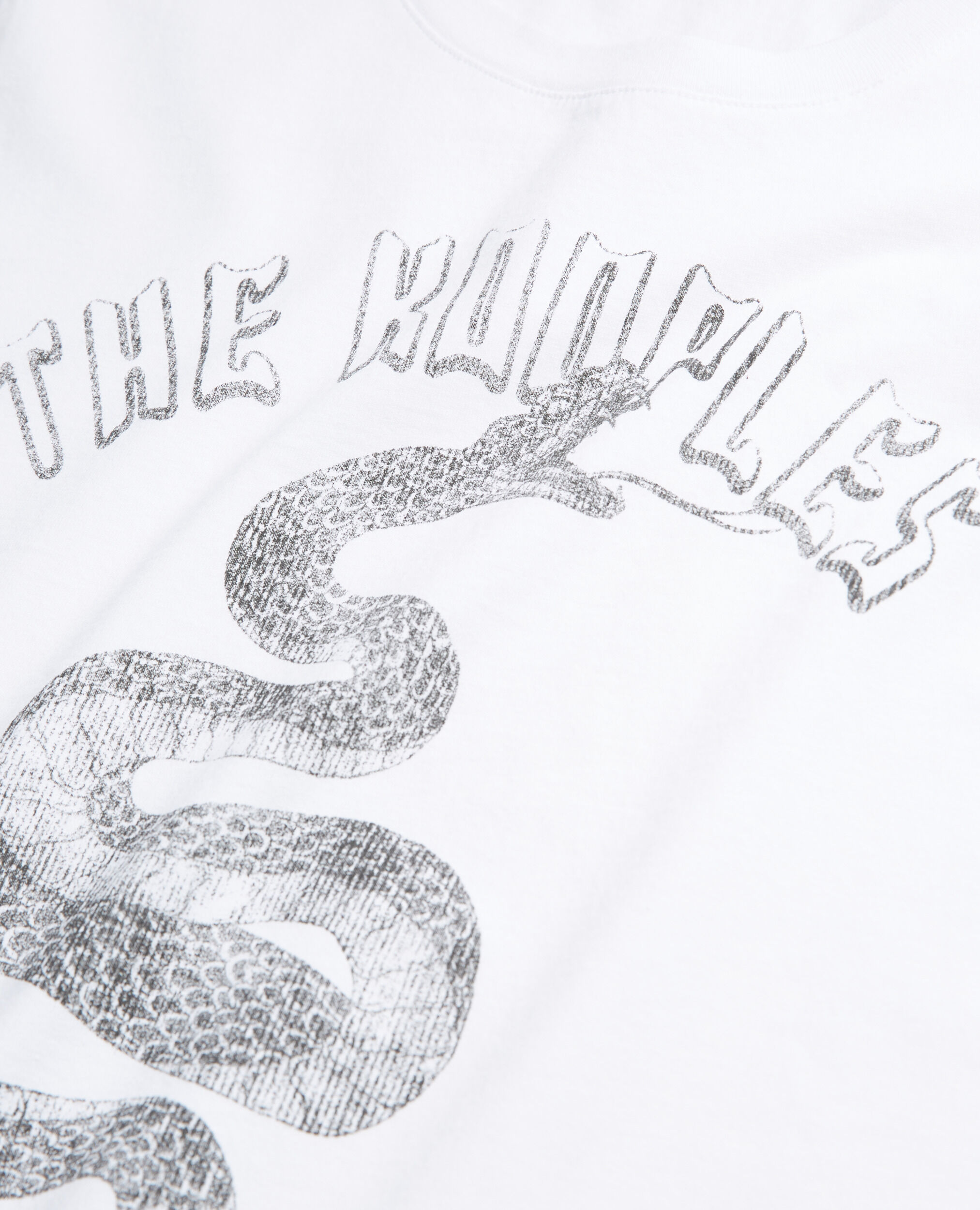 White T-Shirt with screen print, WHITE, hi-res image number null