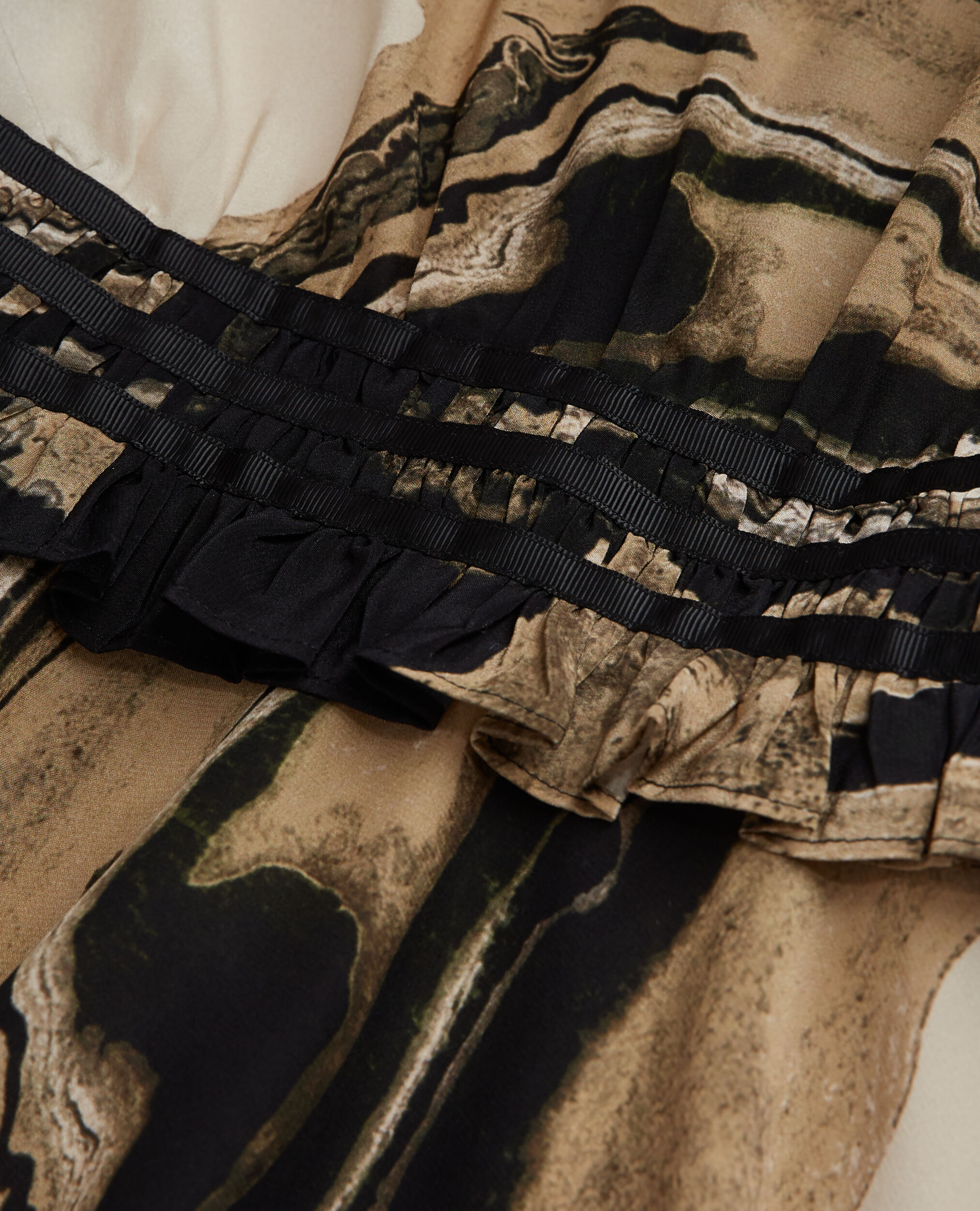 Robe courte imprimée, BEIGE-BROWN, hi-res image number null