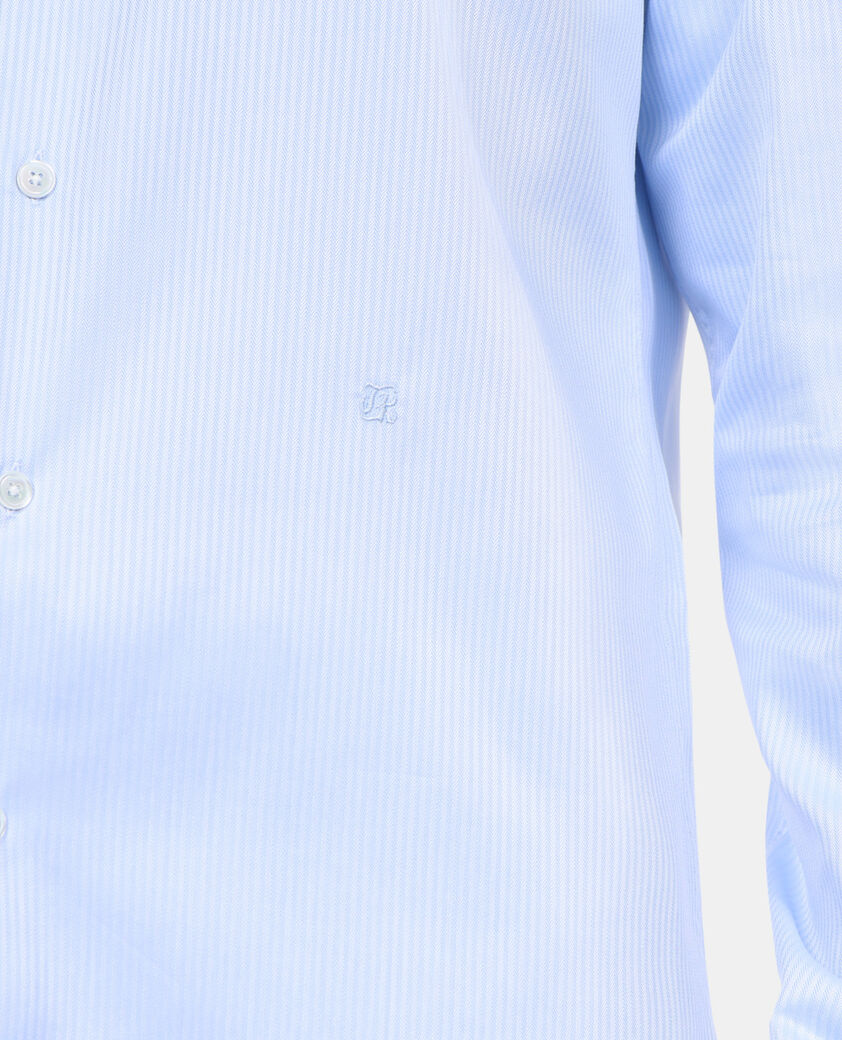 The Kooples HOMME BLUE WHITE chemise formelle &agrave; rayures chevron bleues