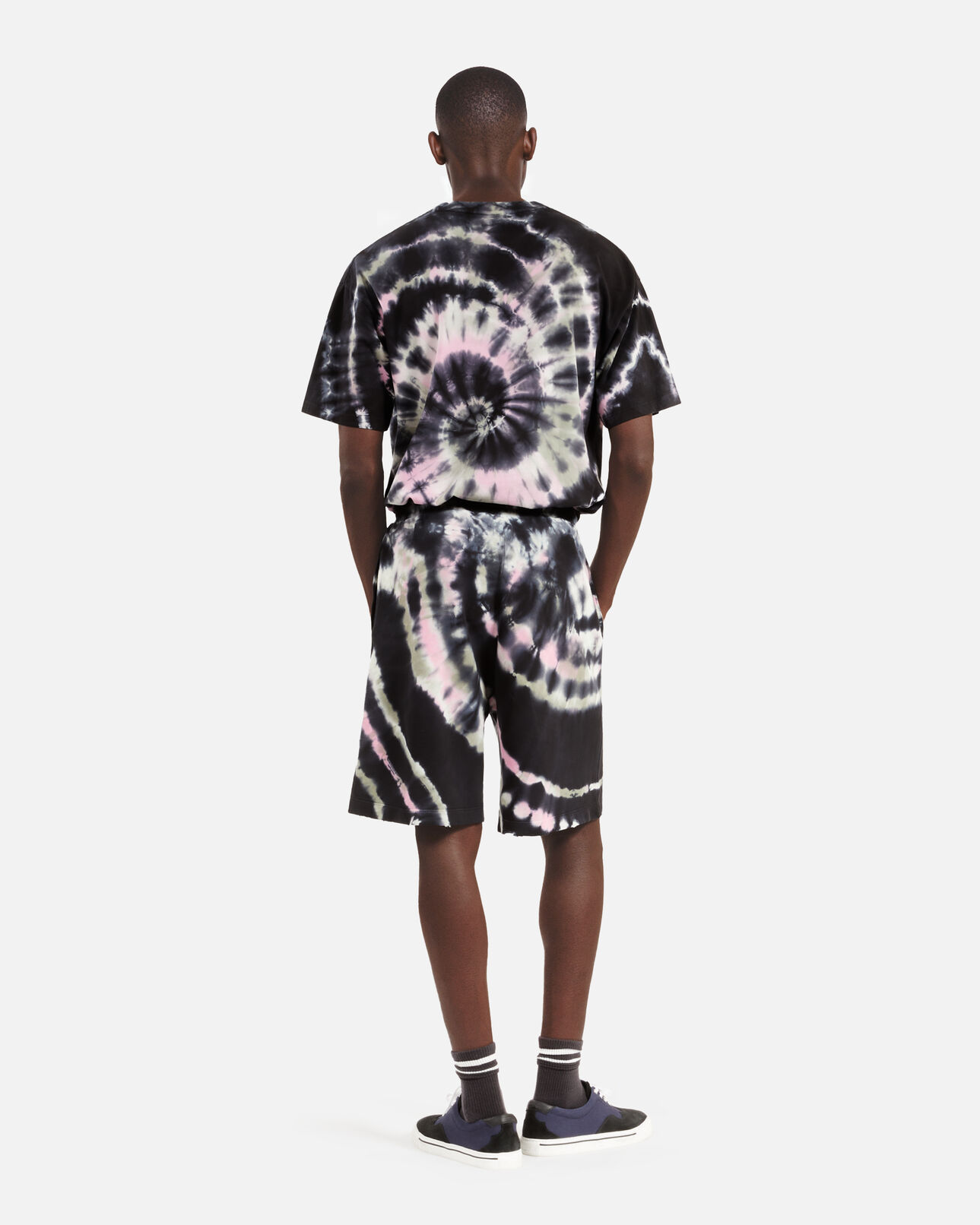 The Kooples HOMME ECRU GREEN short imprimé tie and dye