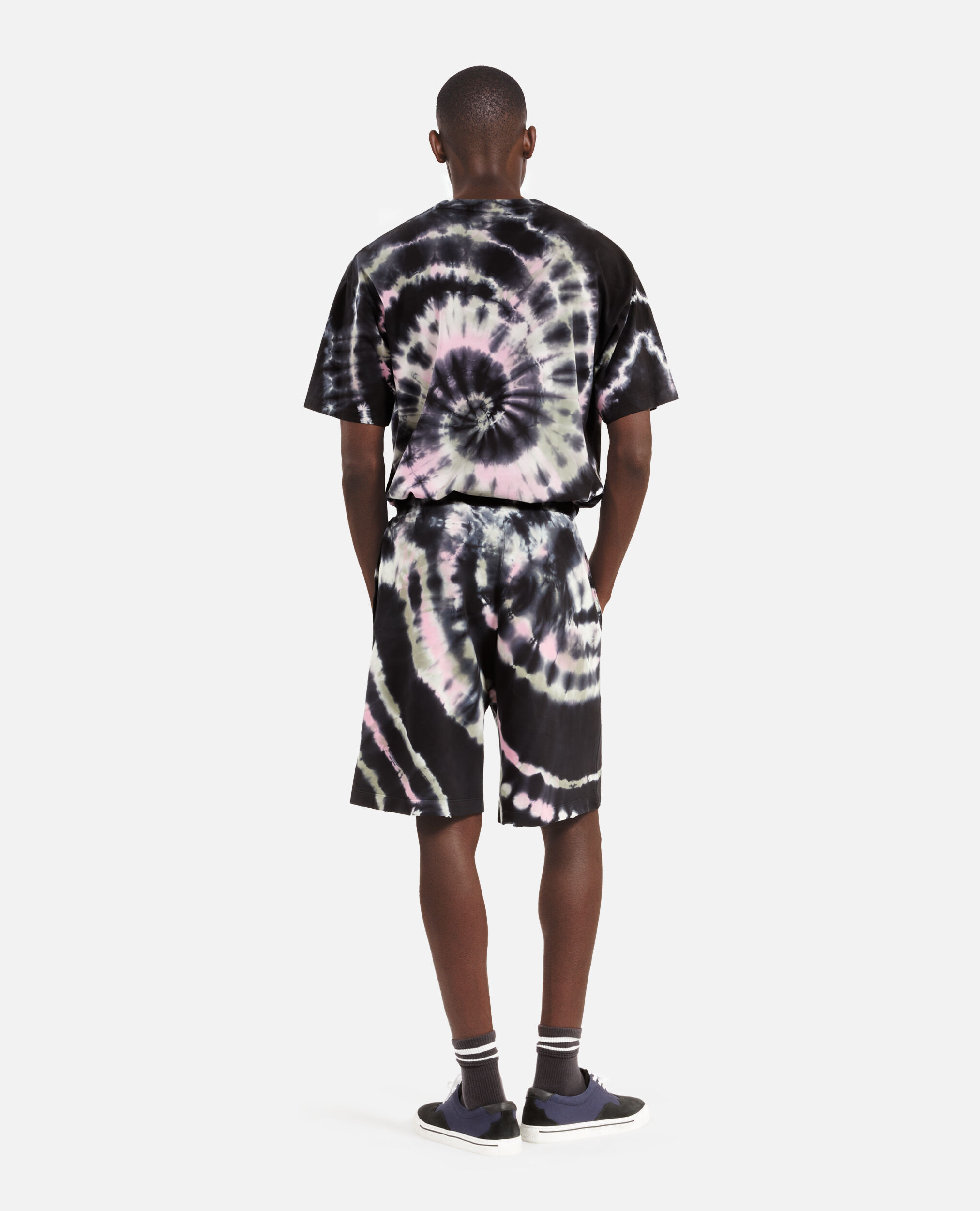 Tie dye print shorts, ECRU GREEN, hi-res image number null