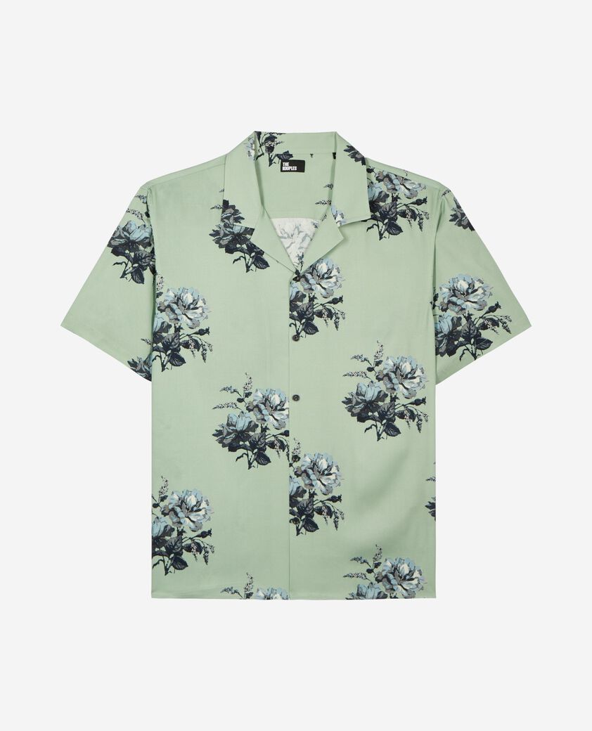 The Kooples MEN GREEN NAVY green floral print short-sleeve shirt