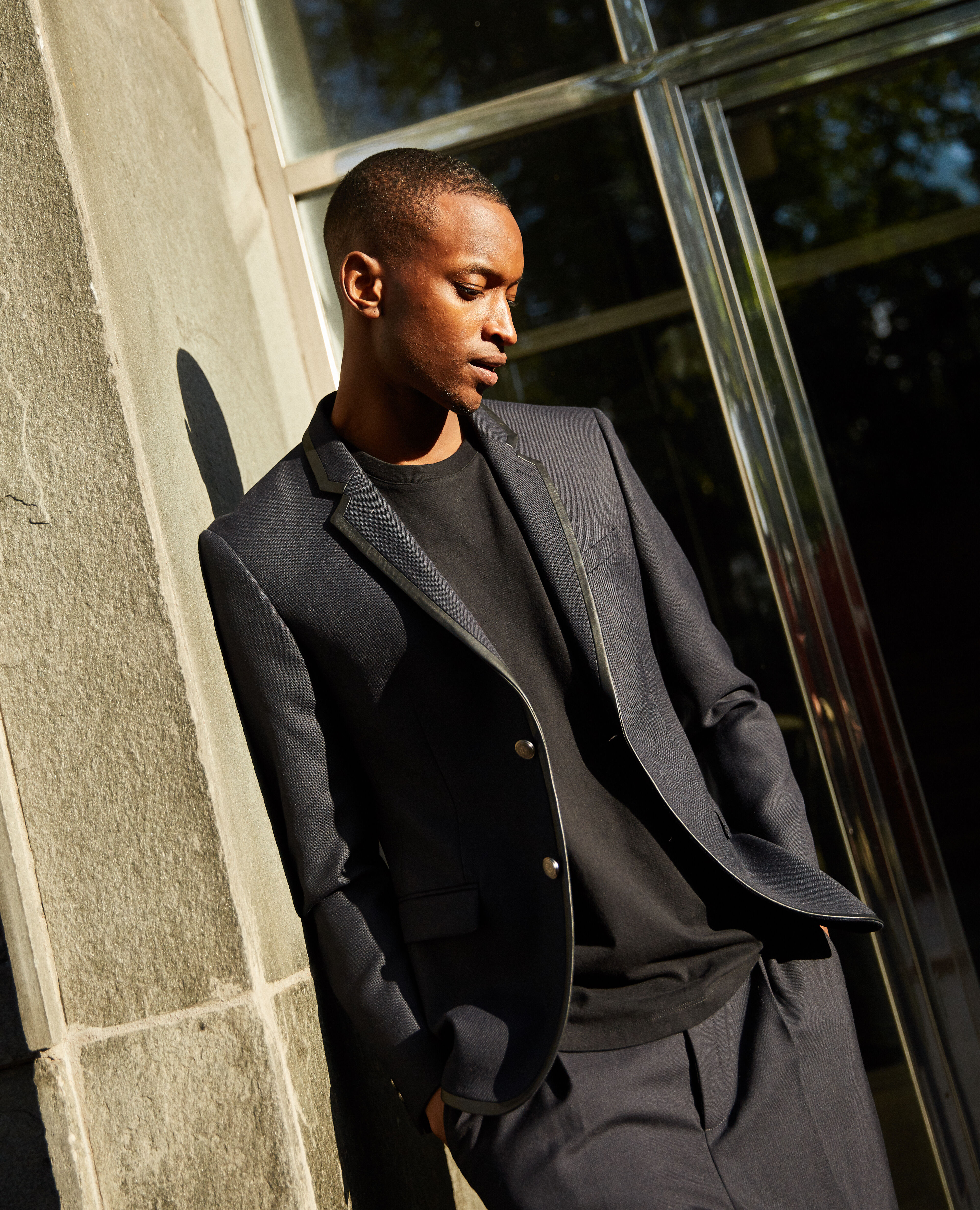 Midnight blue wool blazer The Kooples