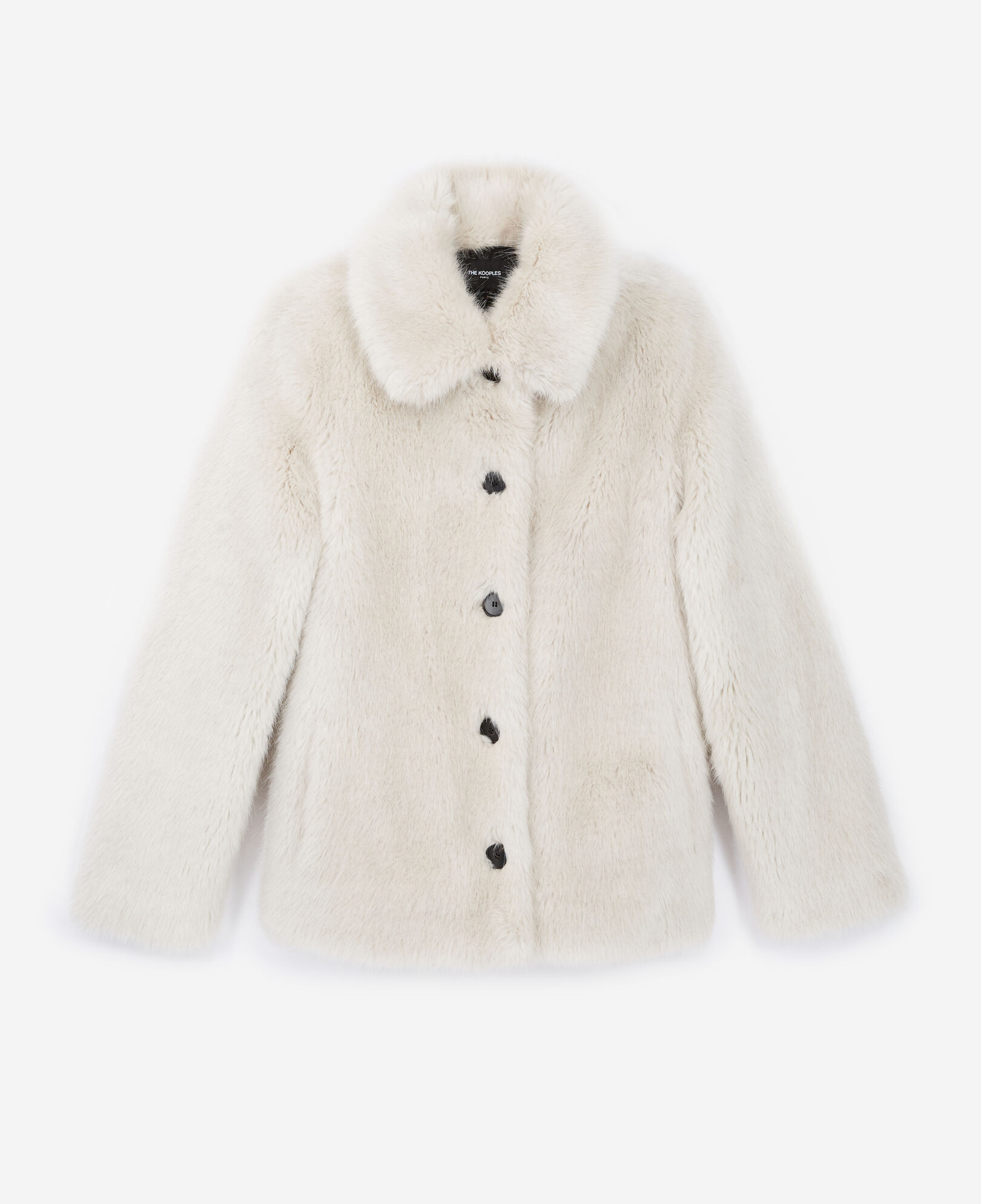 The Kooples WOMEN WHITE white faux fur coat