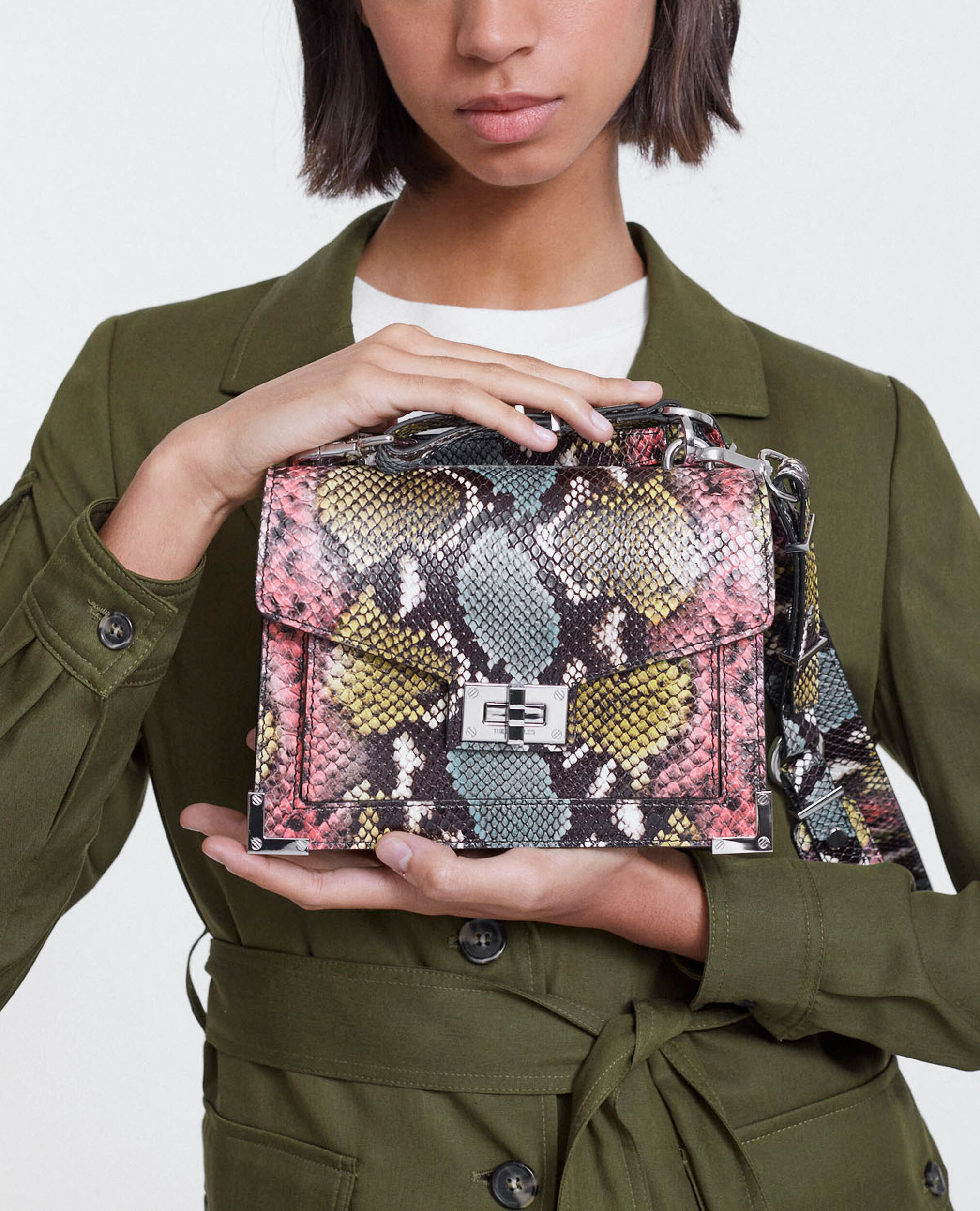 Kleine Emiliy Tasche aus mehrfarbigem Leder, MULTICOLOR, hi-res image number null