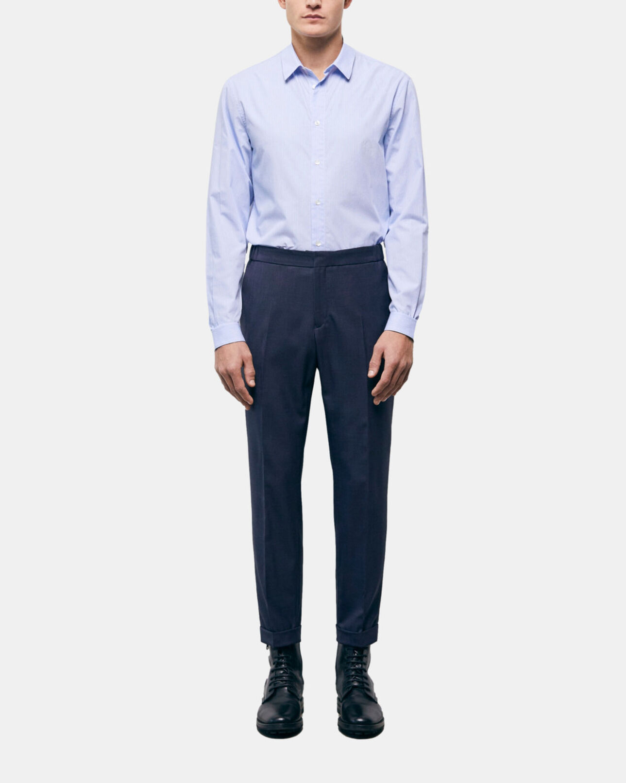 The Kooples HERREN NAVY marineblaue anzughose aus wolle