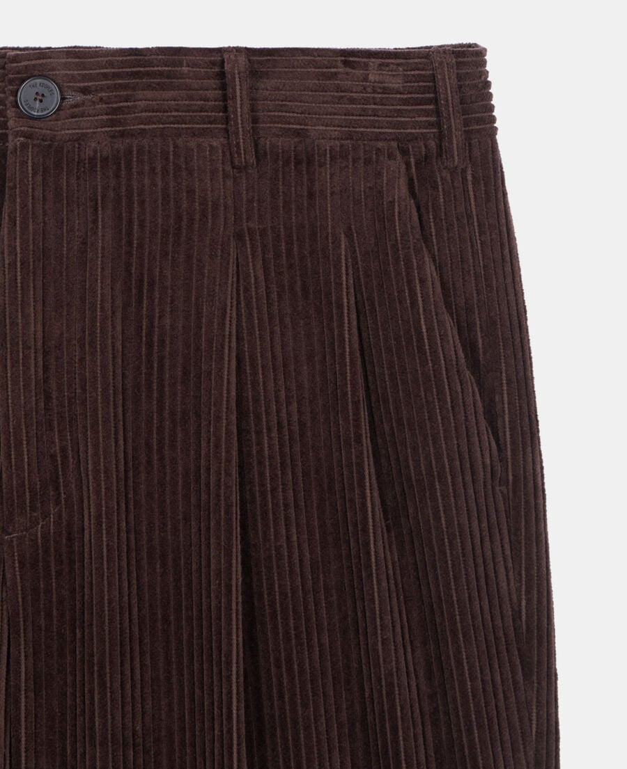 The Kooples MEN BROWN brown corduroy trousers