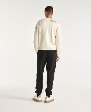 The Kooples H BLACK black fleece joggers with logo
