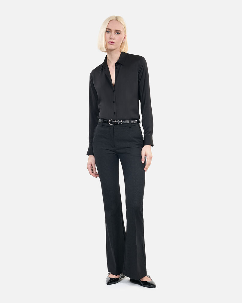 The Kooples FEMME BLACK chemise en soie noire