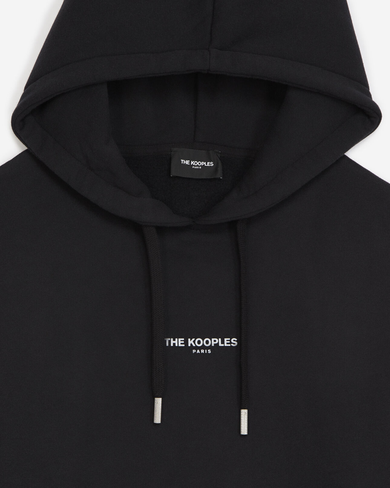 The Kooples FEMME BLACK sweat noir à capuche et logo imprimé