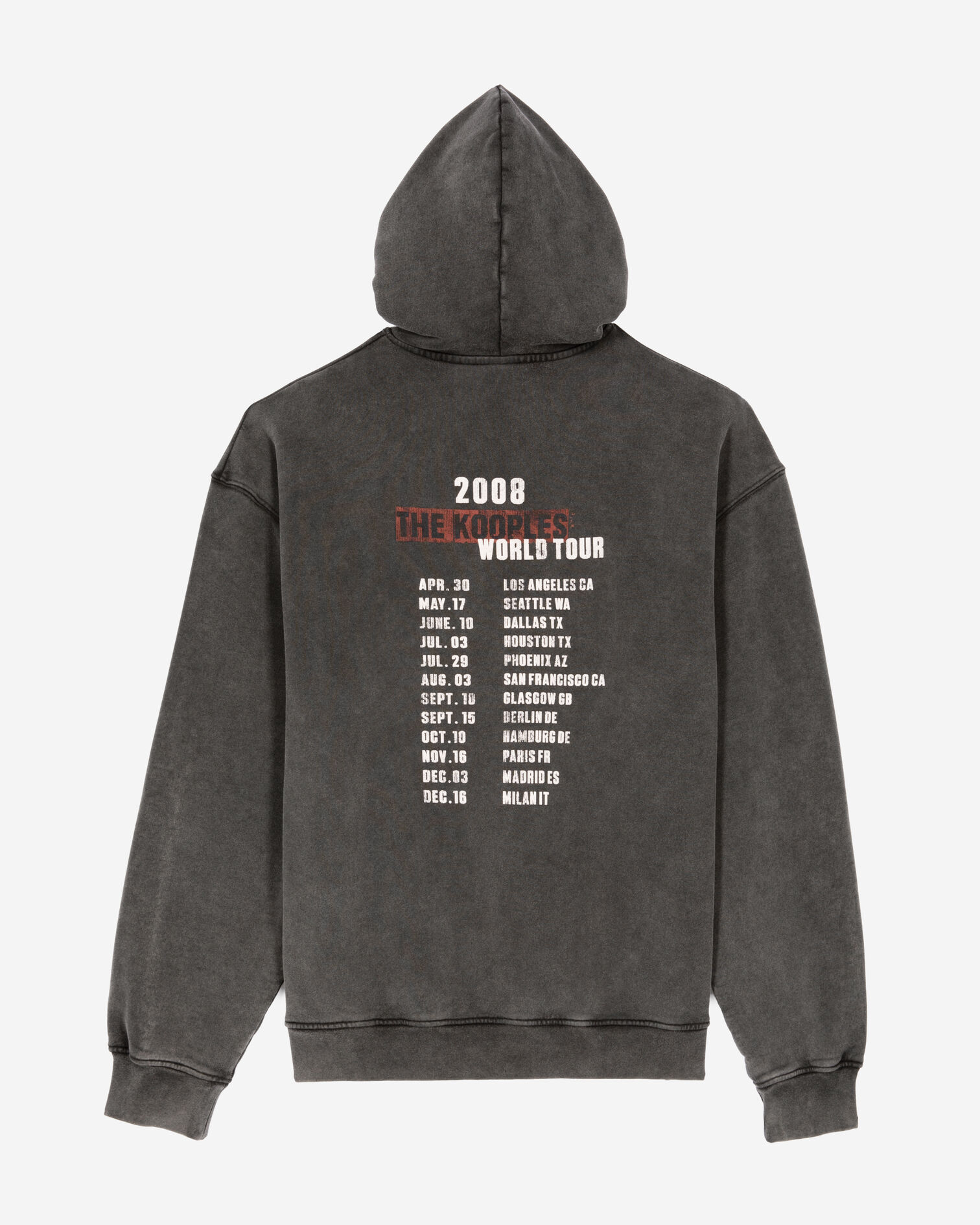 Schwarzes Kapuzensweatshirt mit Siebdruck , BLACK, hi-res image number null