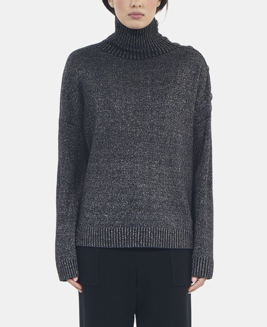 The Kooples FEMME BLACK pull en laine et cachemire noir