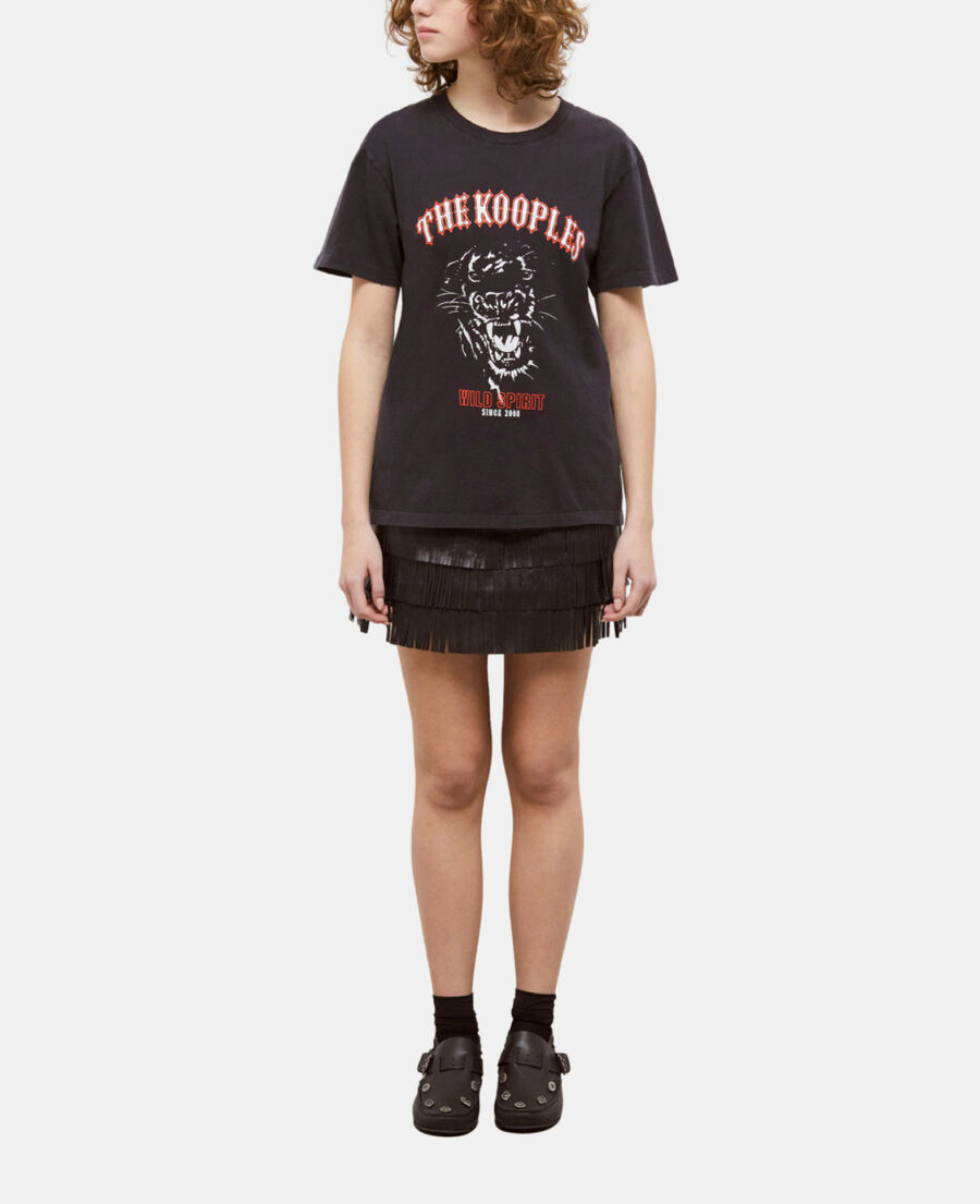 t-shirt sérigraphié noir