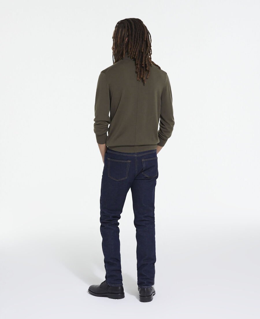 green merino sweater