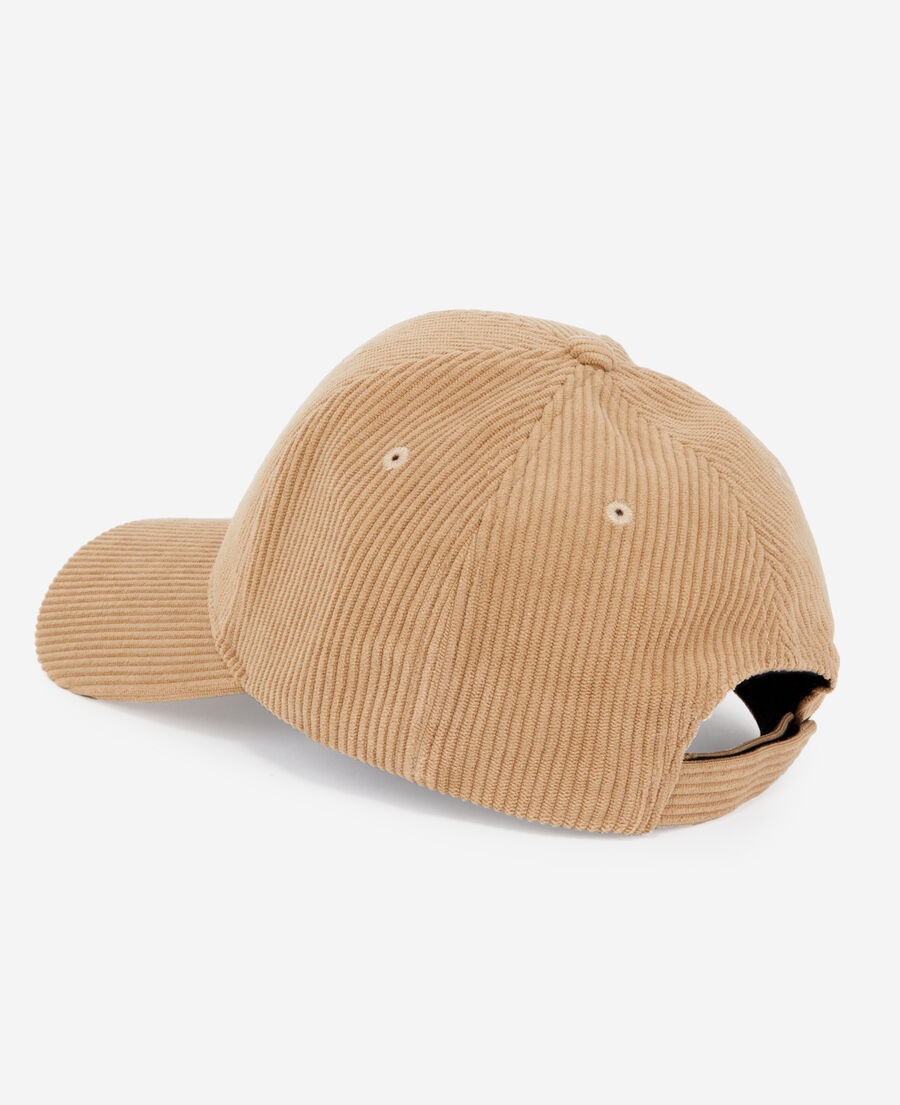 casquette marron en velours côtelé