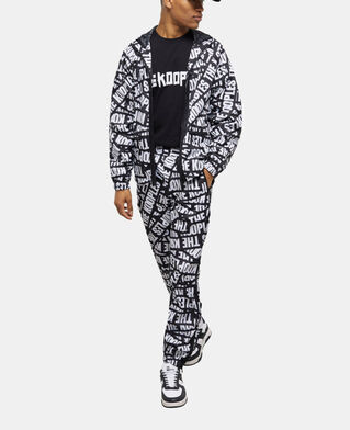 The Kooples HERREN BLACK / WHITE windjacke mit logo-tape