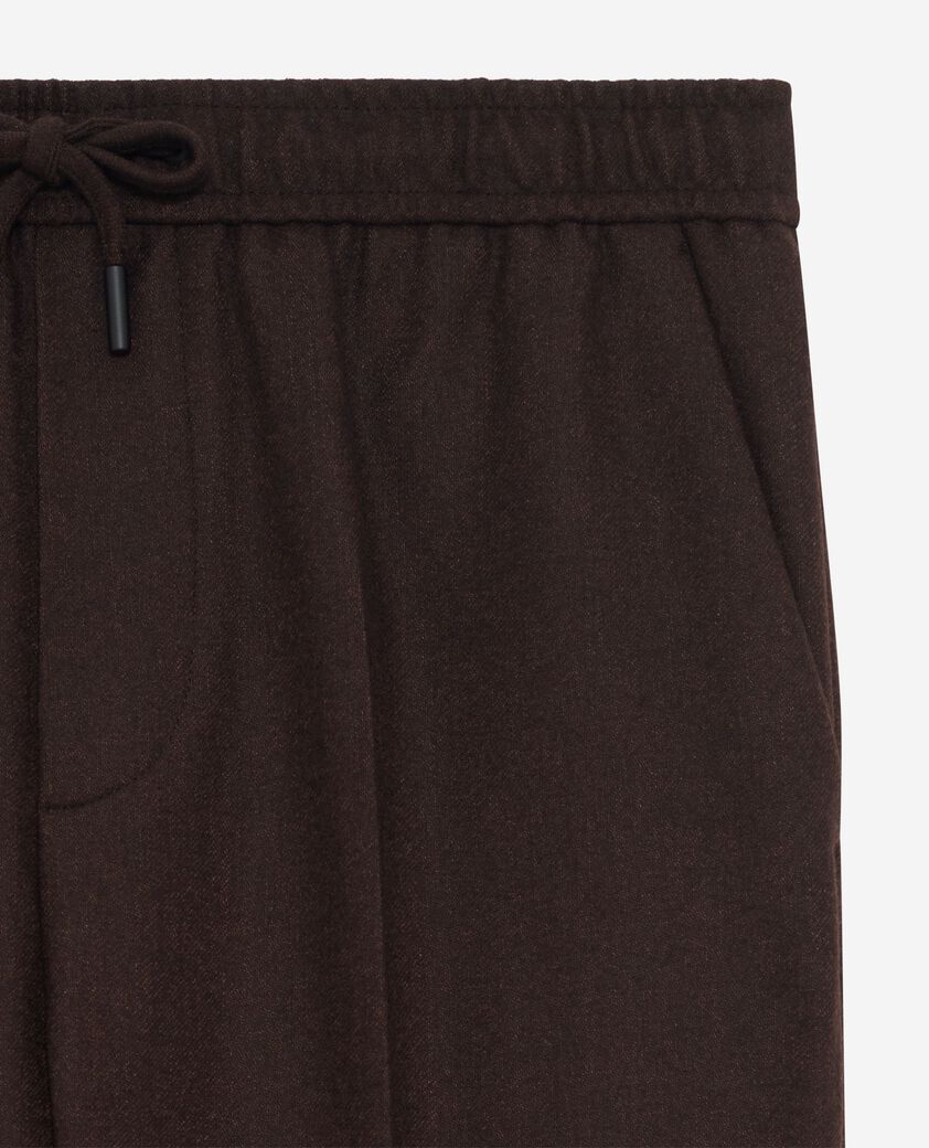 The Kooples HERREN BROWN braune gerade hose aus wolle