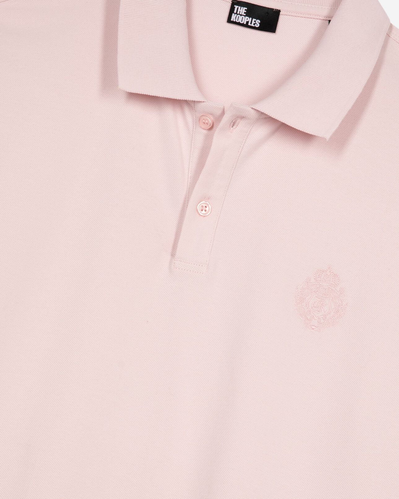The Kooples MEN LILA piqué polo with classic pink collar