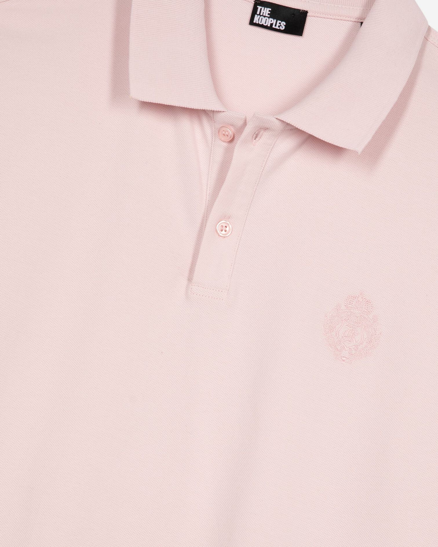 Piqué polo with classic pink collar, LILA, hi-res image number null