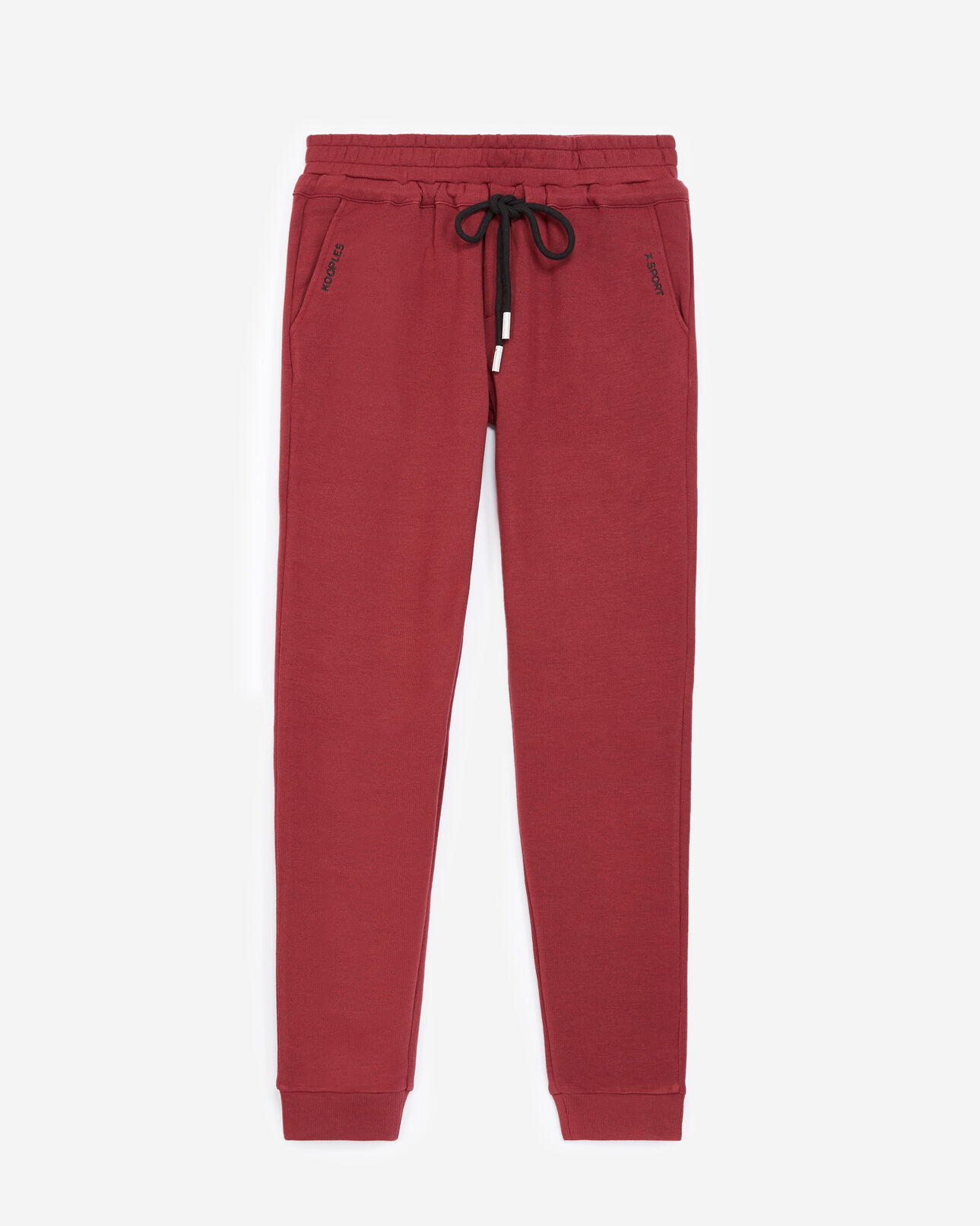 The Kooples FEMME BORDEAUX jogging taille élastique rouge