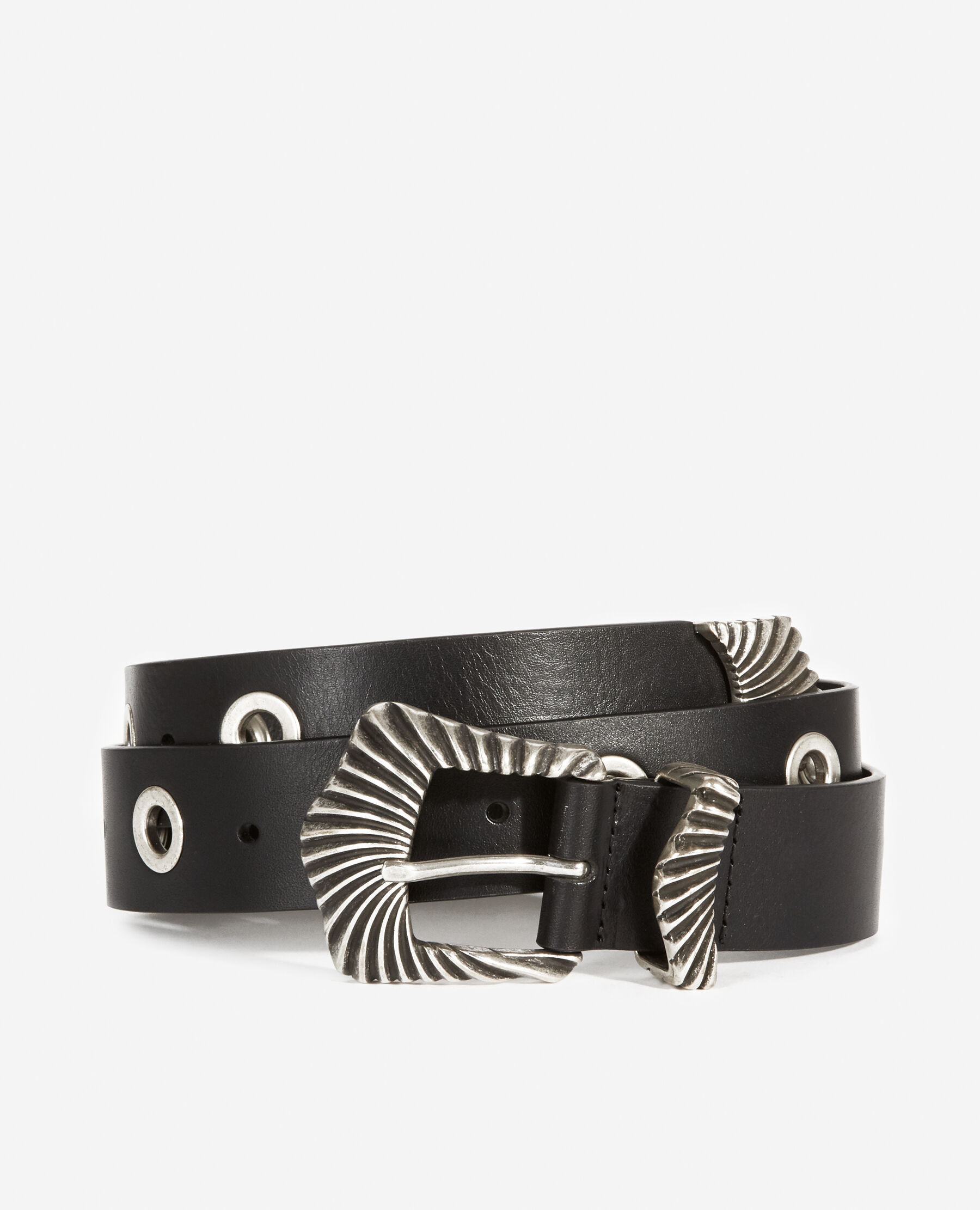 Ceinture cuir classique noire boucle