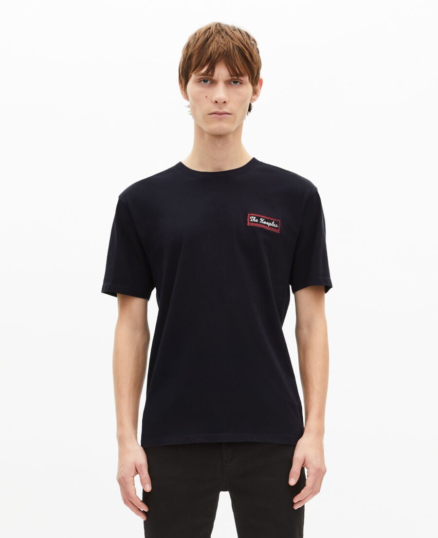 The Kooples HERREN DARK NAVY t-shirt mit siebdruck via prony marine