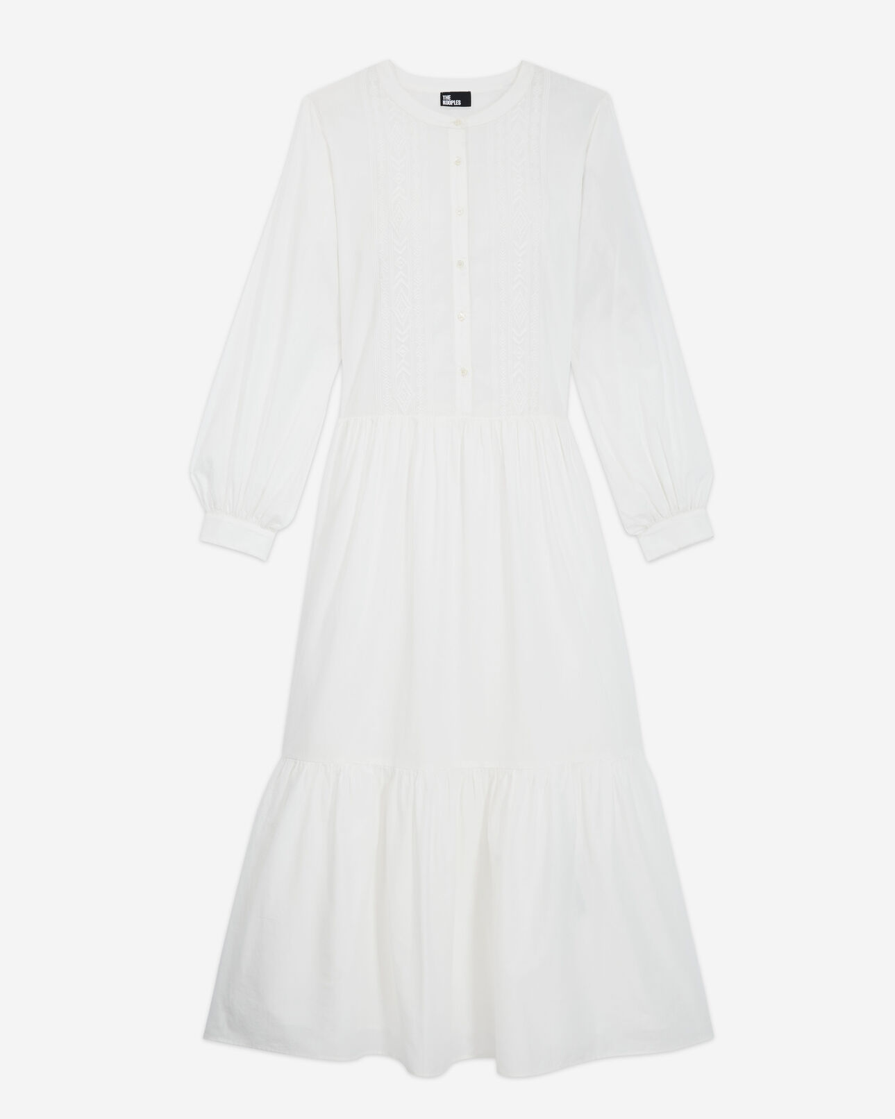 The Kooples WOMEN WHITE long embroidered white dress
