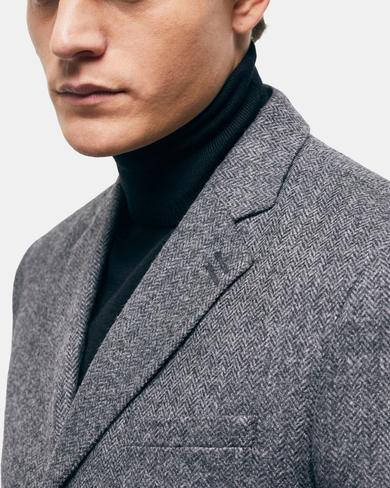 The Kooples MEN GREY gray patterned wool jacket