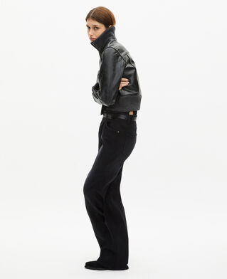The Kooples WOMEN BLACK black leather jacket