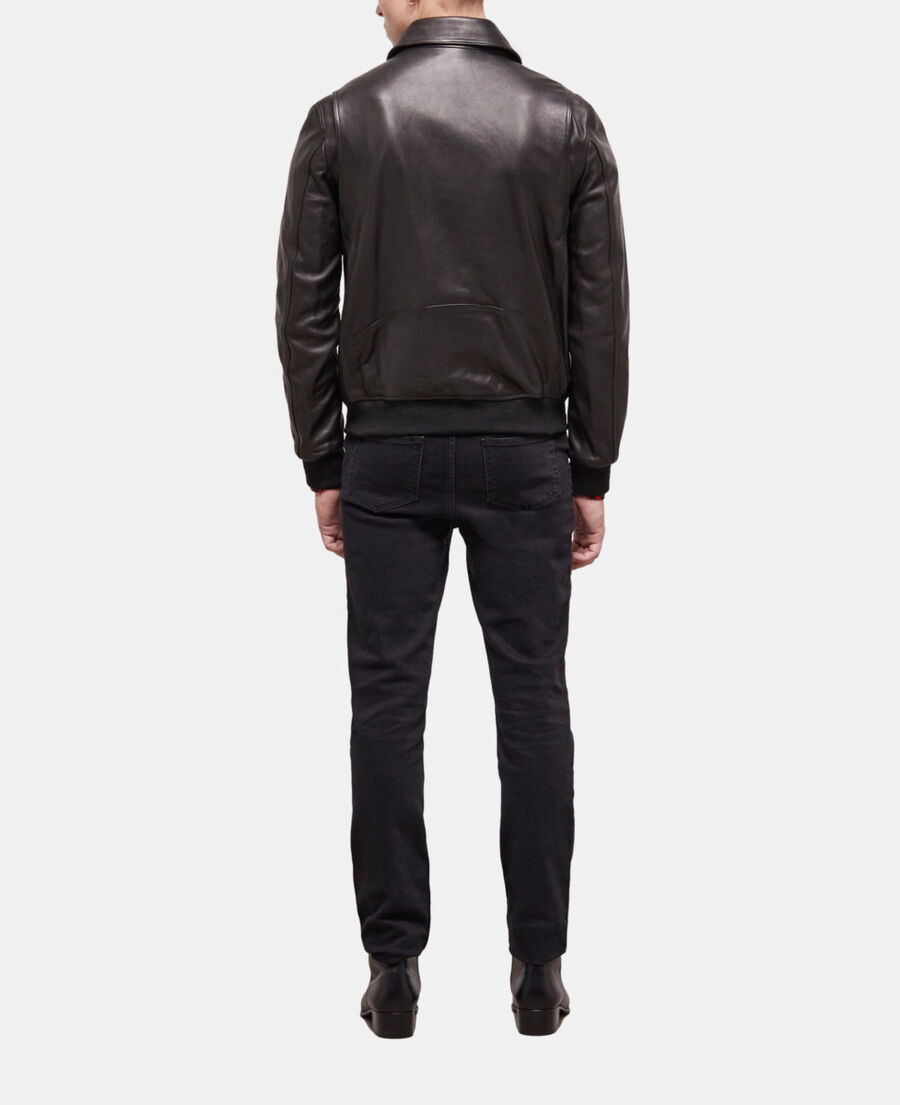 The Kooples HERREN BLACK schwarze lederjacke