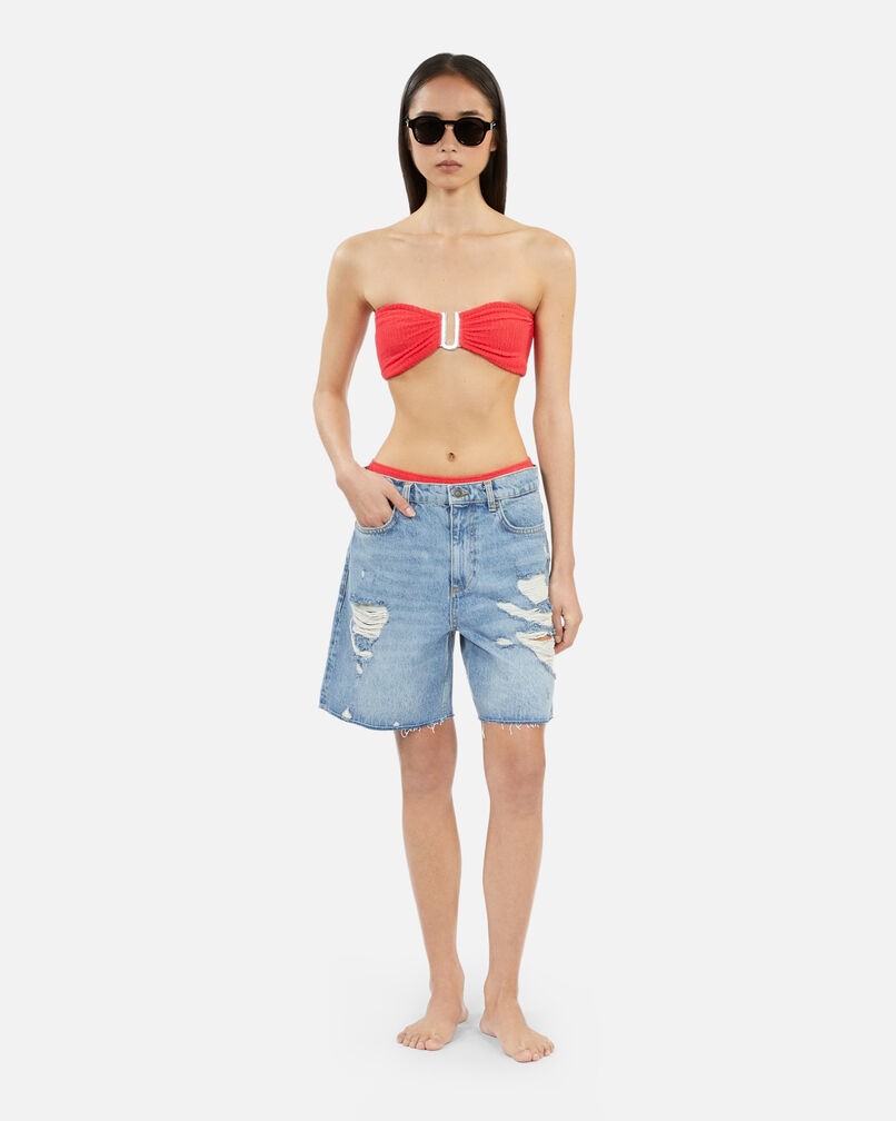The Kooples FEMME RED haut de maillot de bain the kooples x luz bandeau rouge